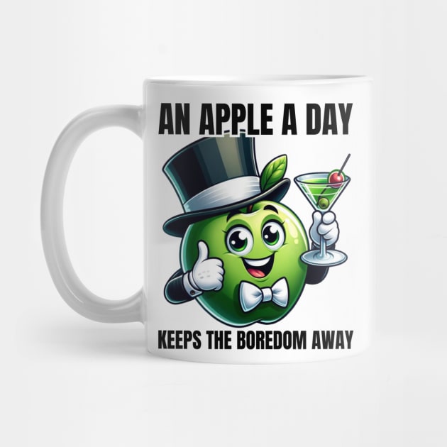 Elegant Apple Martini - An Apple A Day Keeps the Boredom Away Tee by vk09design